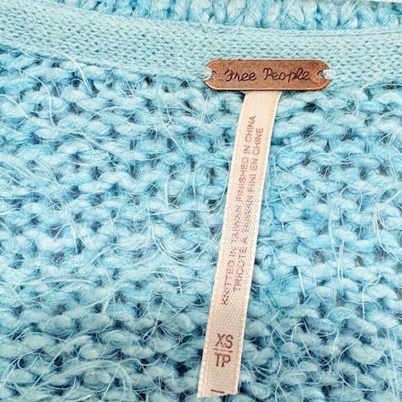 Free People Never Mind Oversized Cardigan in Blue Butterfly Size XS - Picture 8 of 8